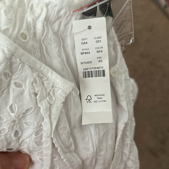 Provence smocked-waist midi dress in eyelet